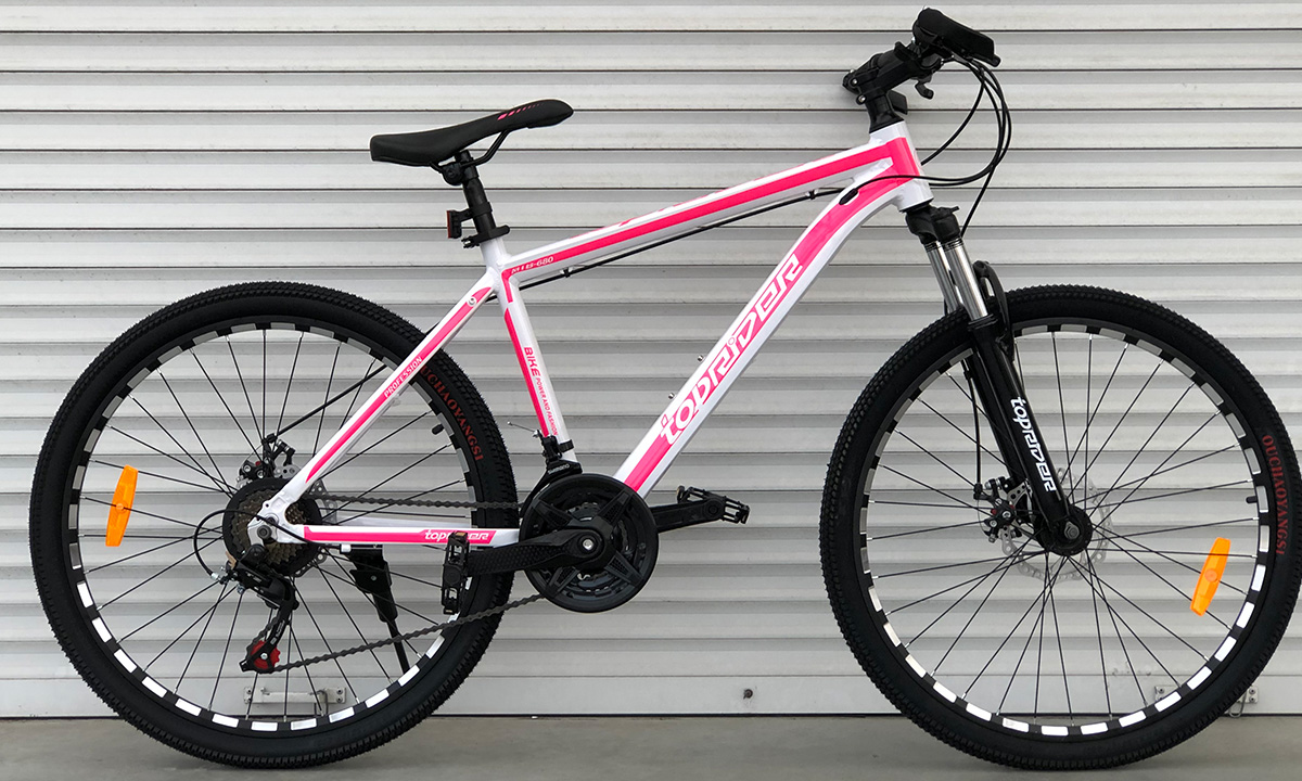Фотография Велосипед алюминиевый TopRider STARS T680 26" 2022 Бело-розовый